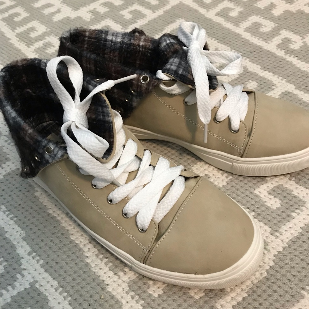 Tan sneakers